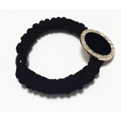 China factory wholesale black alloy scrunch hair bands for women